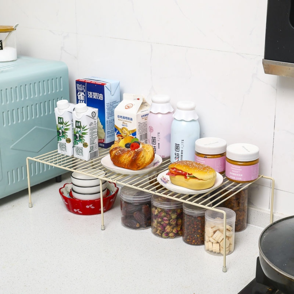 Multifunctional Retractable Iron Kitchen Storage Rack Sink Cupboard Dish Rack Seasoning Rack Kitchenware Storage Rack