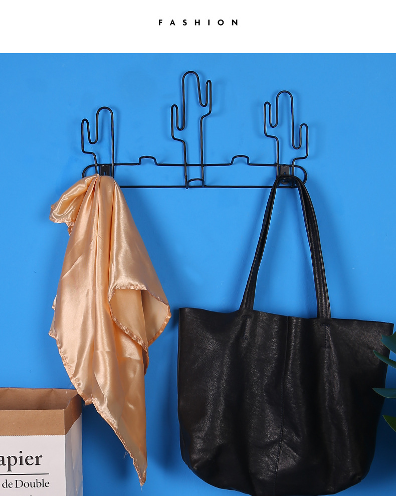 Nordic Ins Creative Cactus Wall Iron Decorative Wall Hangings Coat Hanging behind the Door Key Hook Nordic Ins Creative Cactus Wall Iron Decorative Wall Hangings Coat Hanging behind the Door Key Hook
