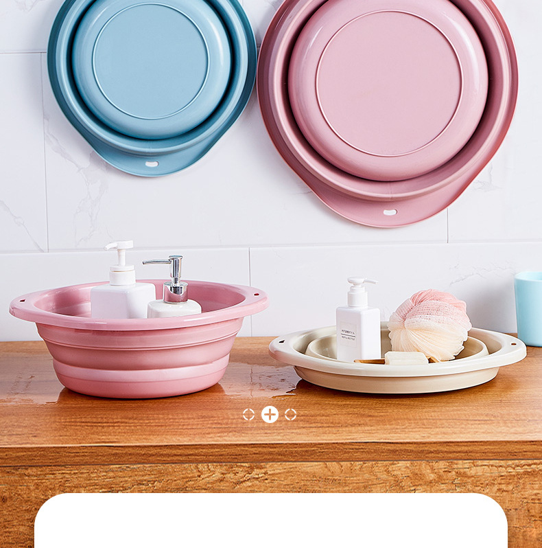 Silicone Folding Basin Travel & Outdoor Portable Plastic Washbasin Collapsible Baby Basin Laundry and Vegetable Washing Silicone Folding Basin Travel & Outdoor Portable Plastic Washbasin Collapsible Baby Basin Laundry and Vegetable Washing