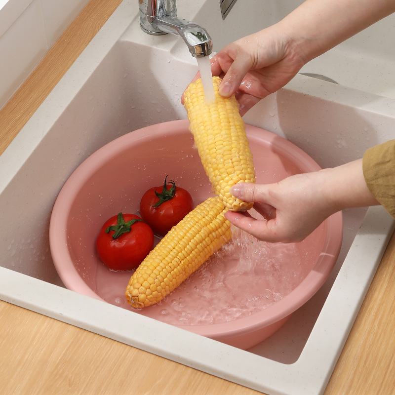 Household Plastic WashBasin Vegetable Basin Student Dormitory Laundry Basin Children&#039;s Washbasin Butt Washing Basin