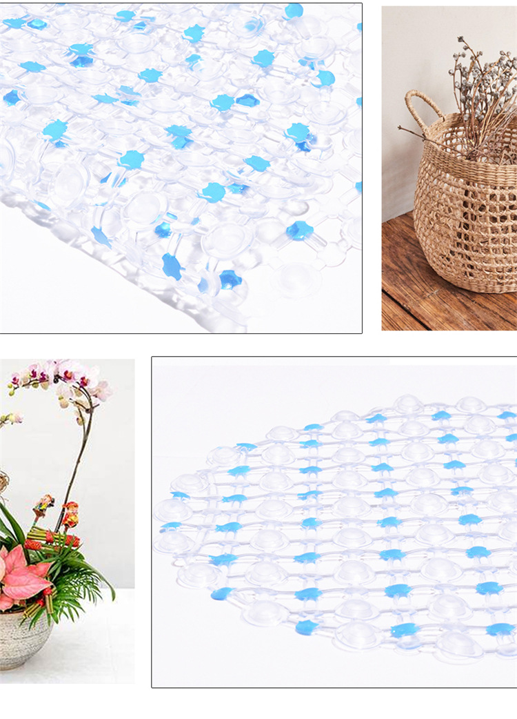 Non-Slip Mat Bathroom Shower Bath Foot Mat Bathroom Bathtub With Suction Cup Household Massage Non-Slip Mat