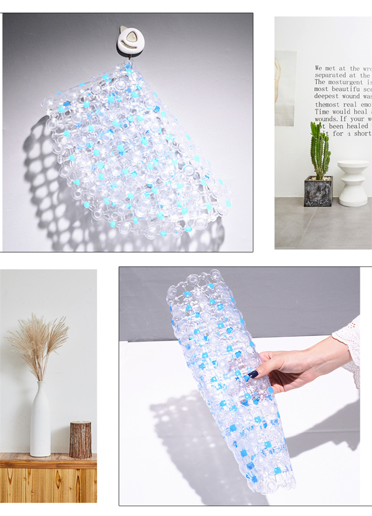 Non-Slip Mat Bathroom Shower Bath Foot Mat Bathroom Bathtub With Suction Cup Household Massage Non-Slip Mat