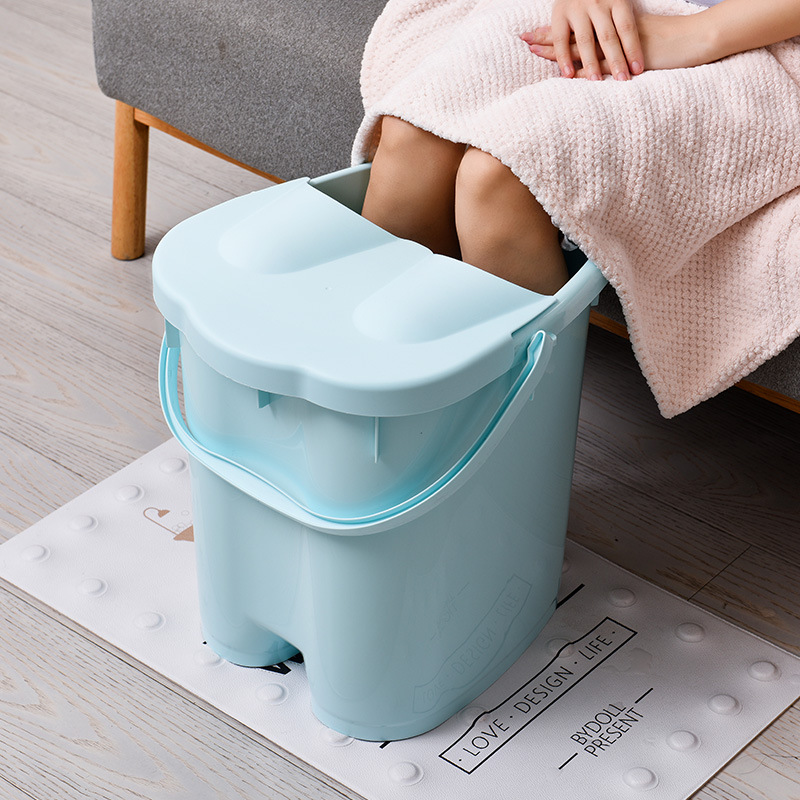 Factory Direct Sales Thickened Foot Barrel Plastic Roller Massage Feet Bathing Tub Foot Bath Barrel Feet-Washing Basin Portable Foot Bath Tub