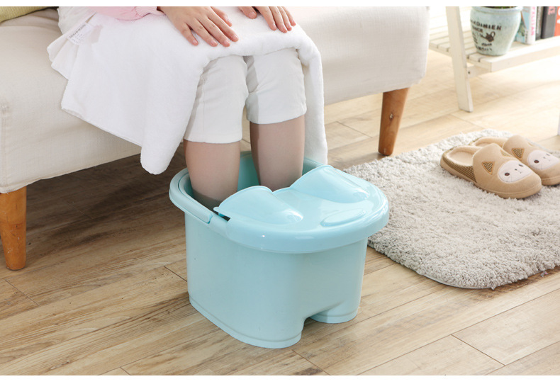 Factory Direct Sales Thickened Foot Barrel Plastic Roller Massage Feet Bathing Tub Foot Bath Barrel Feet-Washing Basin Portable Foot Bath Tub