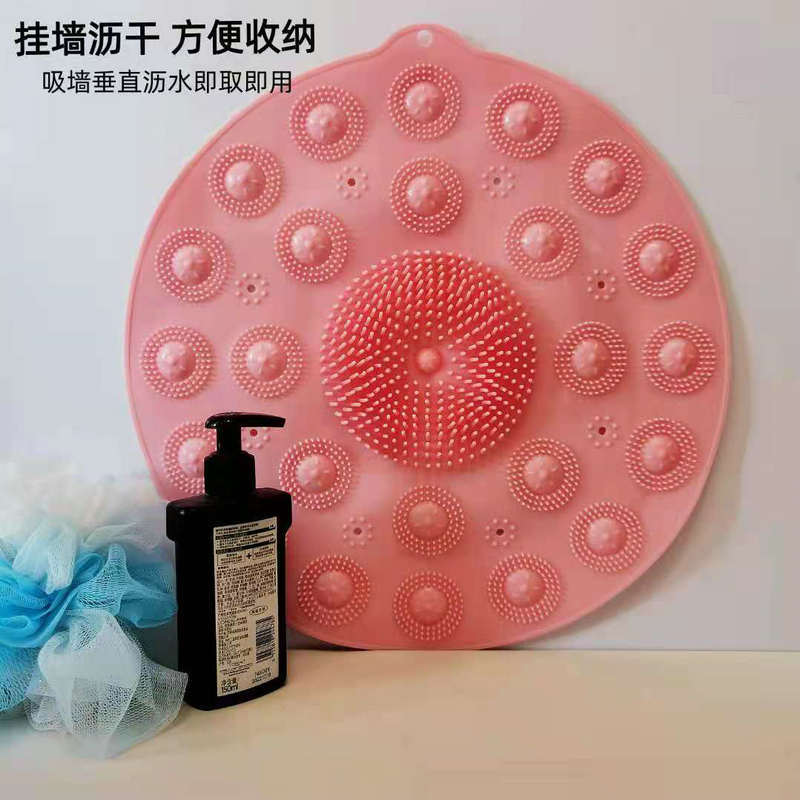 Round Bathroom Mat Non-Slip Mat Shower Room Absorbent Suction Cup Floor Mat Bathroom Foot Massage TPR Foot Mat