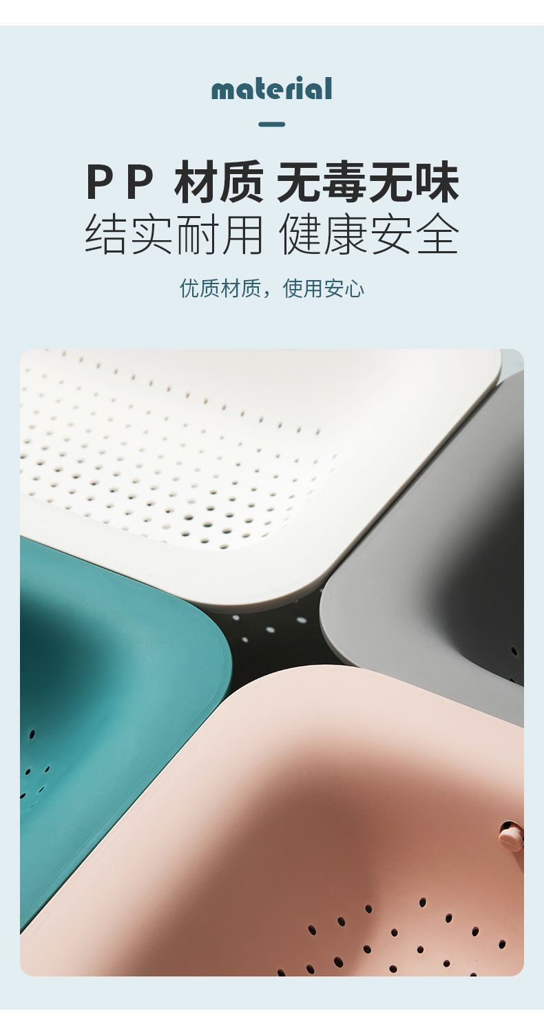 Hedou Drain Basket Water Tank Rack Retractable Plastic Washing Basin Sink Drain Rack Kitchen Supplies Sink Washing Vegetable Basket