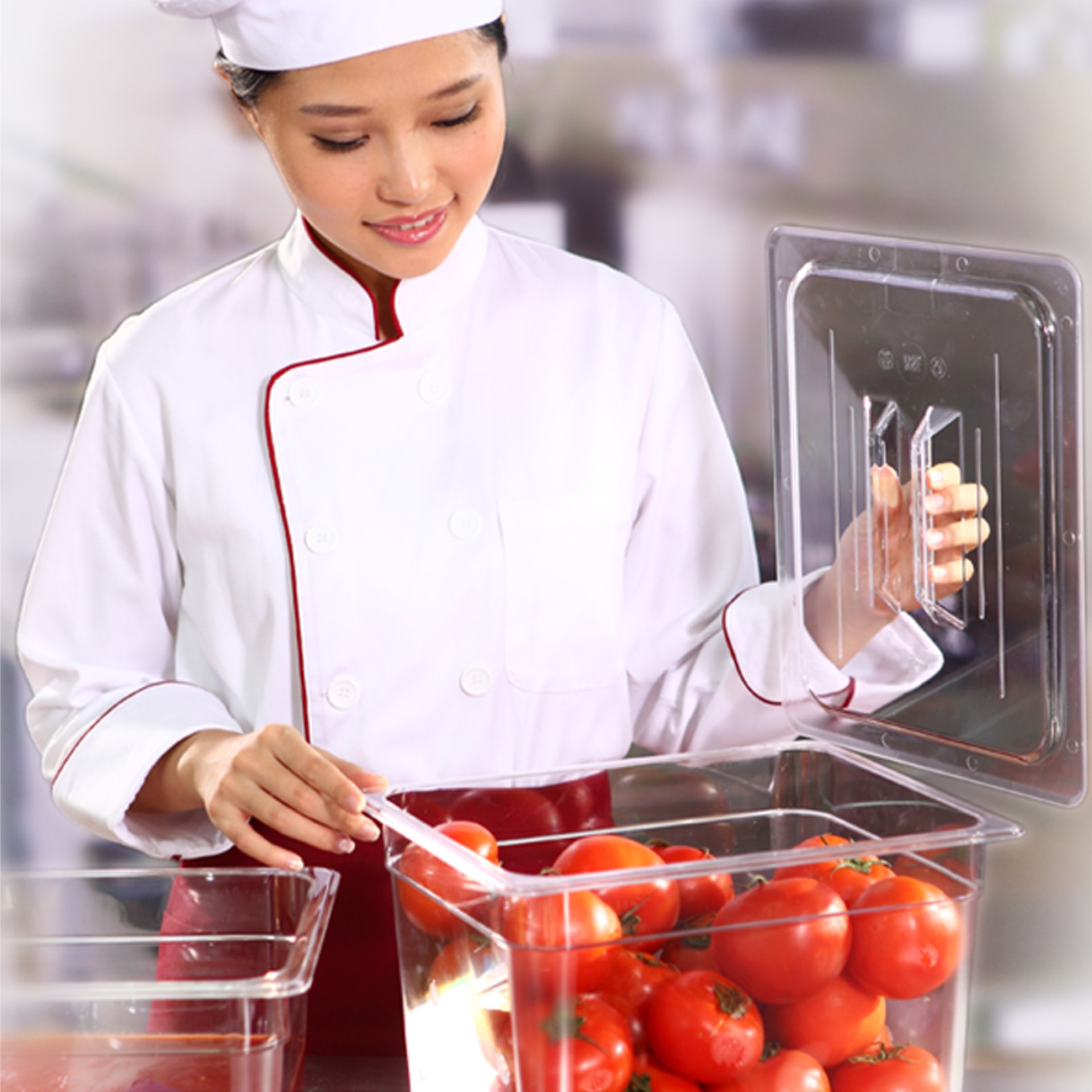 PC Transparent Bowl Rectangular Plastic Fraction Basin Acrylic Food Basin Fruit Box Spicy Hot Pot Salad Bowl with Lid