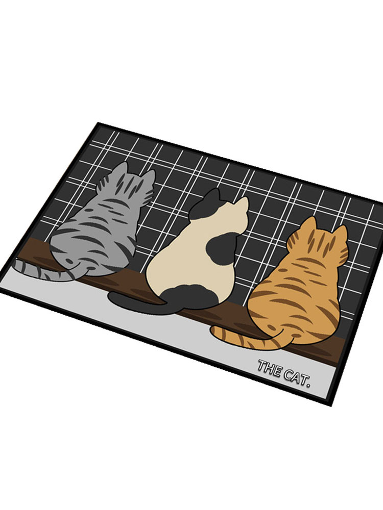 Entrance Printed Mat Cartoon Cute Door Mat Bedroom Kitchen Bathroom Bathroom Entrance Non-Slip Mat Absorbent Floor Mat