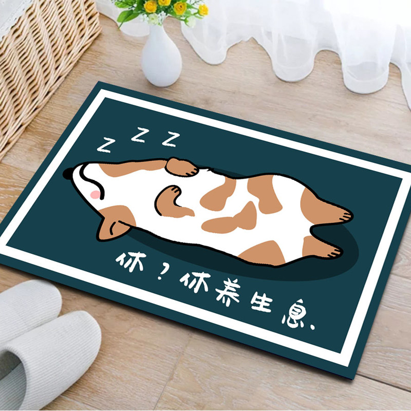 Entrance Printed Mat Cartoon Cute Door Mat Bedroom Kitchen Bathroom Bathroom Entrance Non-Slip Mat Absorbent Floor Mat Entrance Printed Mat Cartoon Cute Door Mat Bedroom Kitchen Bathroom Bathroom Entrance Non-Slip Mat Absorbent Floor Mat