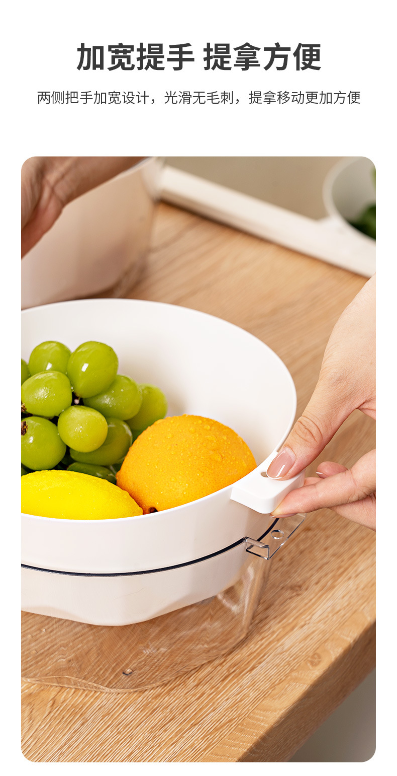 Drain Basket Household Washing Vegetable Basket Fruit Plate Fruit Pot Living Room And Kitchen Plastic Fruit Washing Vegetable Washing Basket Washing Basin