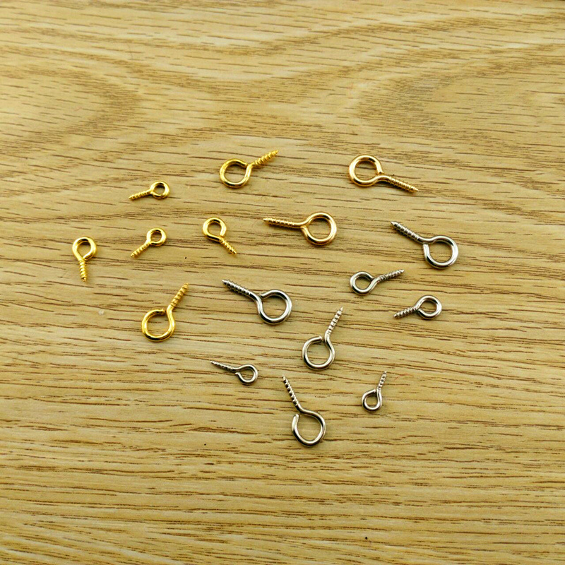 Sheep Eye Nail Screw Needle Thread Iron Hook Sheep Eye Ring Hook Keychain DIY Alloy Band Bodhi Accessories Material