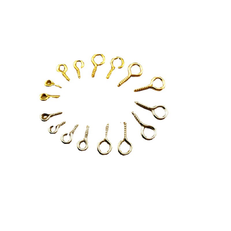 Sheep Eye Nail Screw Needle Thread Iron Hook Sheep Eye Ring Hook Keychain DIY Alloy Band Bodhi Accessories Material