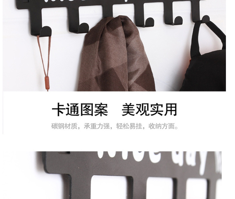 Simple Wrought Iron Creative Household Door Hook Kitchen Metal Seamless Punch-Free Storage Rack Strong Load-Bearing Simple Wrought Iron Creative Household Door Hook Kitchen Metal Seamless Punch-Free Storage Rack Strong Load-Bearing