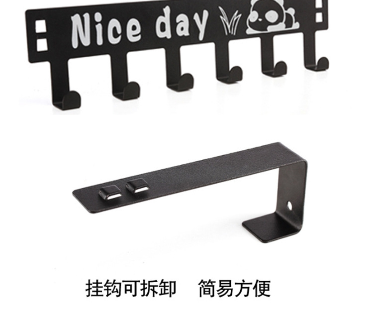 Simple Wrought Iron Creative Household Door Hook Kitchen Metal Seamless Punch-Free Storage Rack Strong Load-Bearing Simple Wrought Iron Creative Household Door Hook Kitchen Metal Seamless Punch-Free Storage Rack Strong Load-Bearing