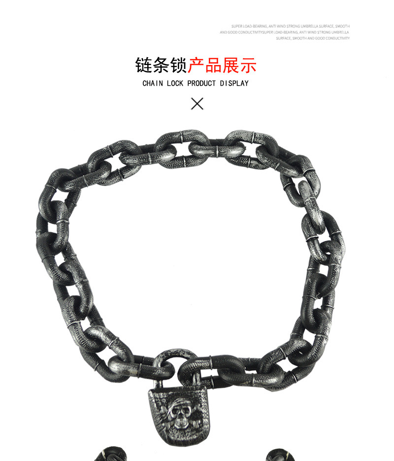 Halloween Props Shackle Prisoner Toy Handcuffs Shackles Plastic Iron Chain Ancient People Chain Hook Chain Hammer Halloween Props Shackle Prisoner Toy Handcuffs Shackles Plastic Iron Chain Ancient People Chain Hook Chain Hammer