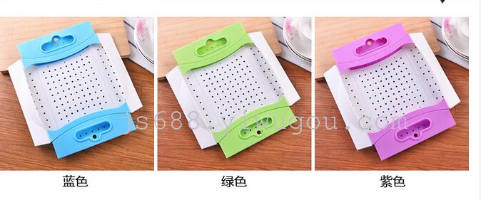 Foldable creative living room household plastic drain basket tray of fruits and vegetables washing basket storage basin