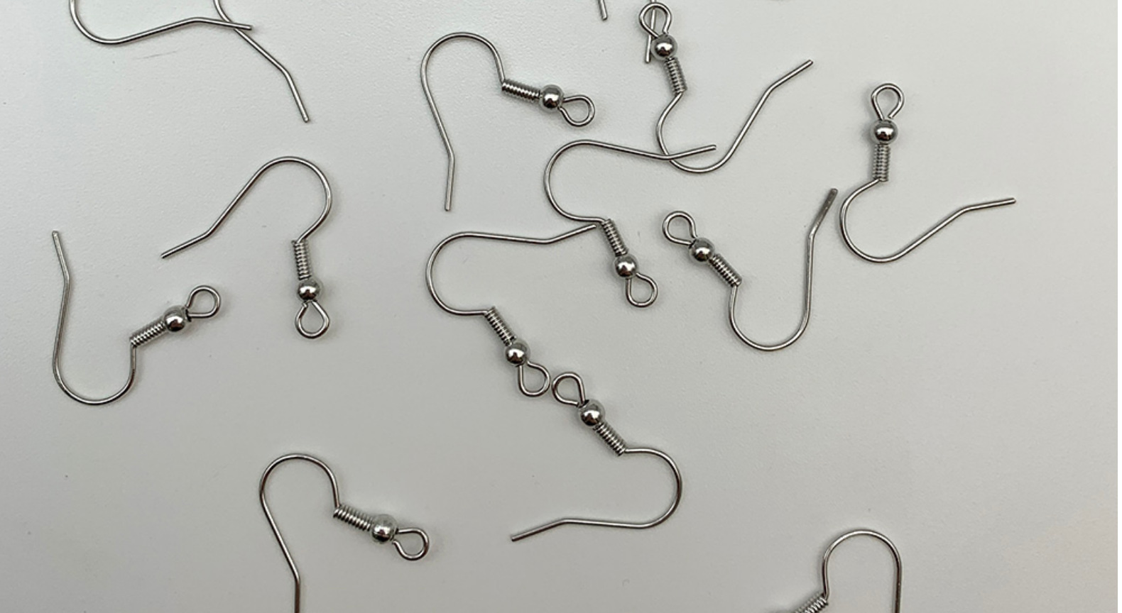 Iron Silver Nine-Shaped Needle Nine-Shaped Needle Iron Gold Big Ear Hook Earrings Hook Earrings Metal Accessories