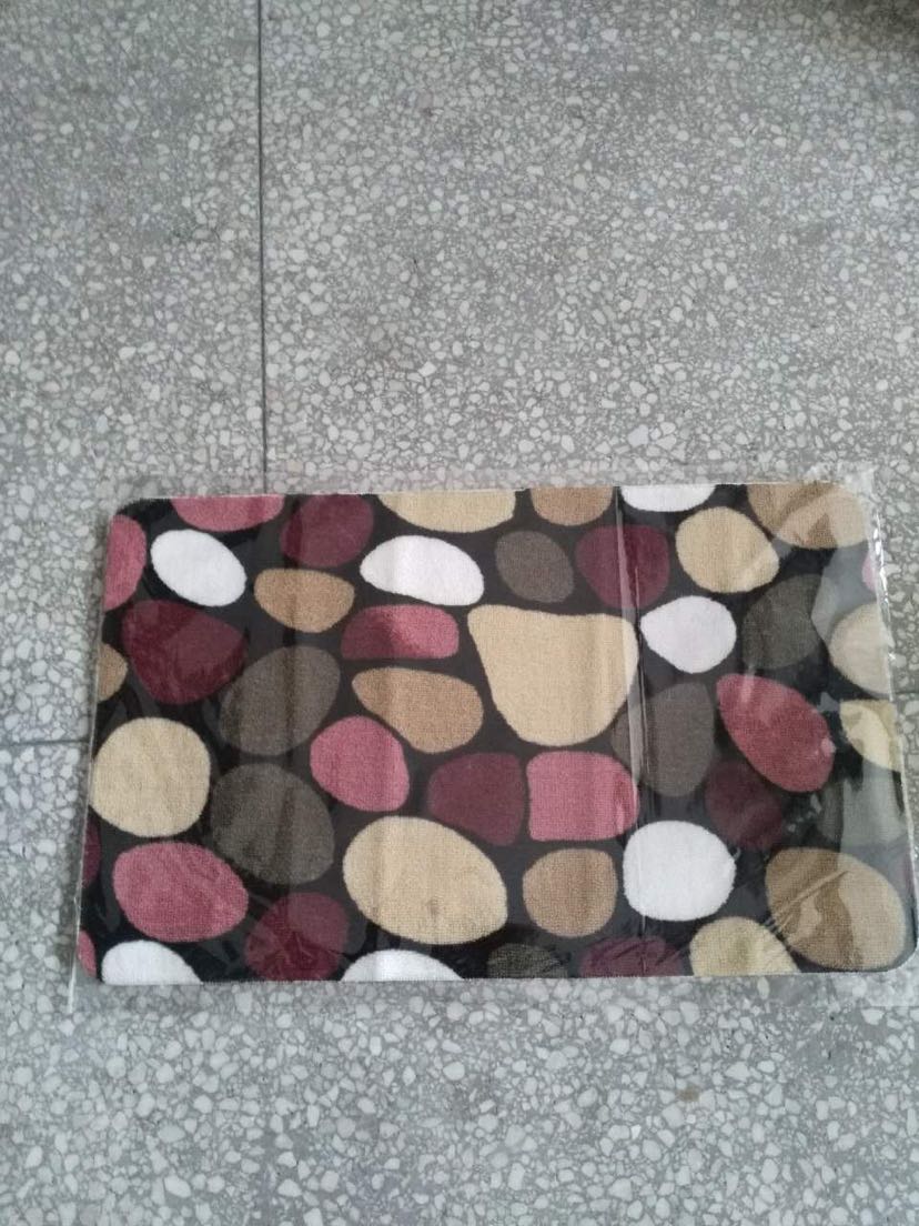 Classic Door Mat Ziwei Loop Velvet Sheet Three Flowers 58*38 Stone Leopard Figure Non-Slip Mat Home Door Mat