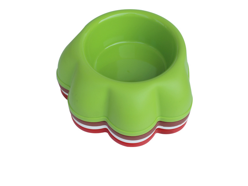 Pet Footprints Bowl Thickened Non-Slip Plastic Single Bowl Pet Tableware Food Basin Cat and Dog Bowl Factory Direct Sales Pet Footprints Bowl Thickened Non-Slip Plastic Single Bowl Pet Tableware Food Basin Cat and Dog Bowl Factory Direct Sales