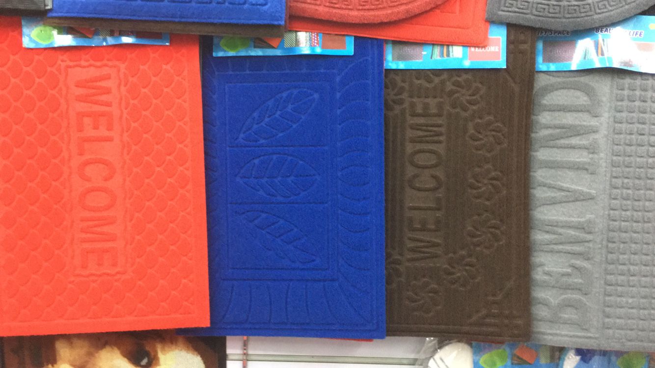 PVC flannelette embossed mat PVC non-slip mat water absorption non-slip foot mat flannelette door mat household mat PVC flannelette embossed mat PVC non-slip mat water absorption non-slip foot mat flannelette door mat household mat