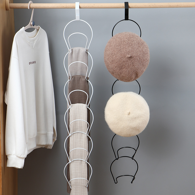 Iron Door Hook Punch-Free Coat Rack Wall Mount Scarf Seamless Hat Storage Fantastic Metal Hook