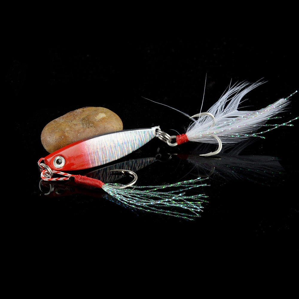 Lure Tossing Explosion Small Iron Plate Sequins with Blood Trough Hook Freshwater Sea Fishing Slow Shake Topmouth Culter Bass Widely Loved Bait Bank Lure Tossing Explosion Small Iron Plate Sequins with Blood Trough Hook Freshwater Sea Fishing Slow Shake Topmouth Culter Bass Widely Loved Bait Bank