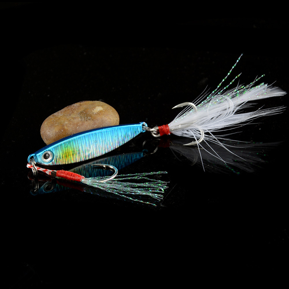 Lure Tossing Explosion Small Iron Plate Sequins with Blood Trough Hook Freshwater Sea Fishing Slow Shake Topmouth Culter Bass Widely Loved Bait Bank Lure Tossing Explosion Small Iron Plate Sequins with Blood Trough Hook Freshwater Sea Fishing Slow Shake Topmouth Culter Bass Widely Loved Bait Bank