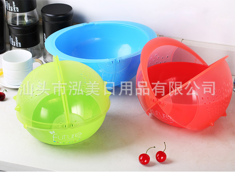 Creative Kitchen Flip Rotating Drain Basket Fruit and Vegetable Cleaning Basin Dish Washing Basket Plastic Large Drain Basket Creative Kitchen Flip Rotating Drain Basket Fruit and Vegetable Cleaning Basin Dish Washing Basket Plastic Large Drain Basket