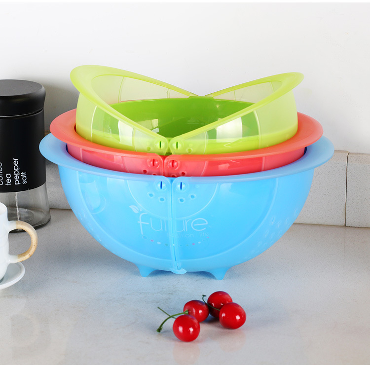 Creative Kitchen Flip Rotating Drain Basket Fruit and Vegetable Cleaning Basin Dish Washing Basket Plastic Large Drain Basket Creative Kitchen Flip Rotating Drain Basket Fruit and Vegetable Cleaning Basin Dish Washing Basket Plastic Large Drain Basket