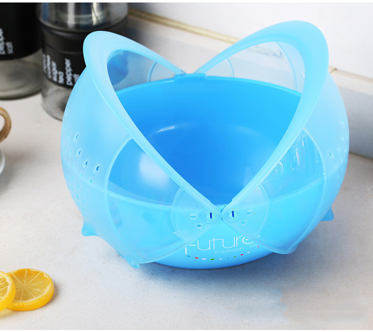 Creative Kitchen Flip Rotating Drain Basket Fruit and Vegetable Cleaning Basin Dish Washing Basket Plastic Large Drain Basket Creative Kitchen Flip Rotating Drain Basket Fruit and Vegetable Cleaning Basin Dish Washing Basket Plastic Large Drain Basket
