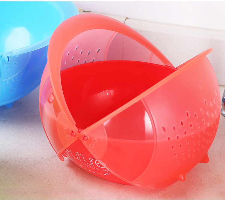 Creative Kitchen Flip Rotating Drain Basket Fruit and Vegetable Cleaning Basin Dish Washing Basket Plastic Large Drain Basket Creative Kitchen Flip Rotating Drain Basket Fruit and Vegetable Cleaning Basin Dish Washing Basket Plastic Large Drain Basket