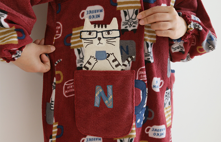 Daily Order Cute Cartoon Autumn and Winter Warm Apron Plush Homewear Overclothes Bib Antifouling Kitchen Long Sleeve Apron Daily Order Cute Cartoon Autumn and Winter Warm Apron Plush Homewear Overclothes Bib Antifouling Kitchen Long Sleeve Apron