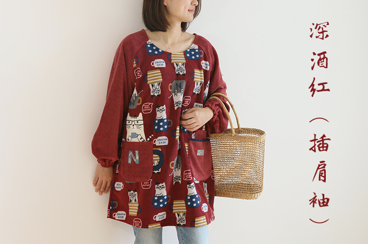 Daily Order Cute Cartoon Autumn and Winter Warm Apron Plush Homewear Overclothes Bib Antifouling Kitchen Long Sleeve Apron Daily Order Cute Cartoon Autumn and Winter Warm Apron Plush Homewear Overclothes Bib Antifouling Kitchen Long Sleeve Apron