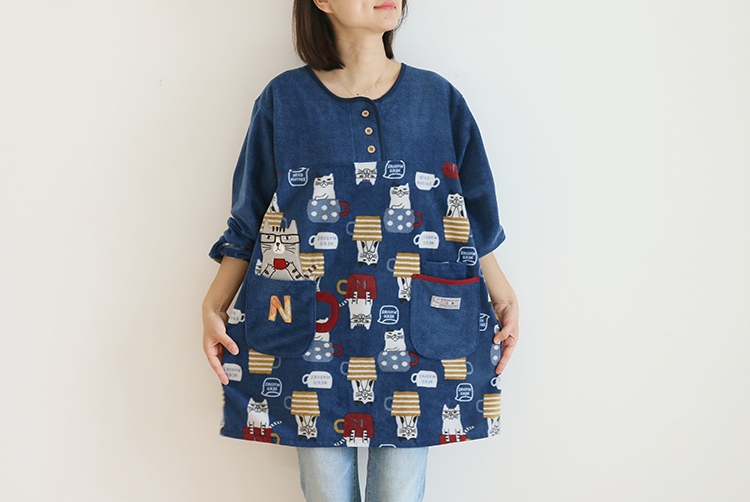 Daily Order Cute Cartoon Autumn and Winter Warm Apron Plush Homewear Overclothes Bib Antifouling Kitchen Long Sleeve Apron Daily Order Cute Cartoon Autumn and Winter Warm Apron Plush Homewear Overclothes Bib Antifouling Kitchen Long Sleeve Apron