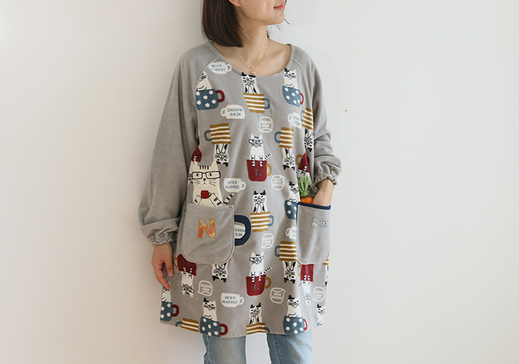 Daily Order Cute Cartoon Autumn and Winter Warm Apron Plush Homewear Overclothes Bib Antifouling Kitchen Long Sleeve Apron Daily Order Cute Cartoon Autumn and Winter Warm Apron Plush Homewear Overclothes Bib Antifouling Kitchen Long Sleeve Apron