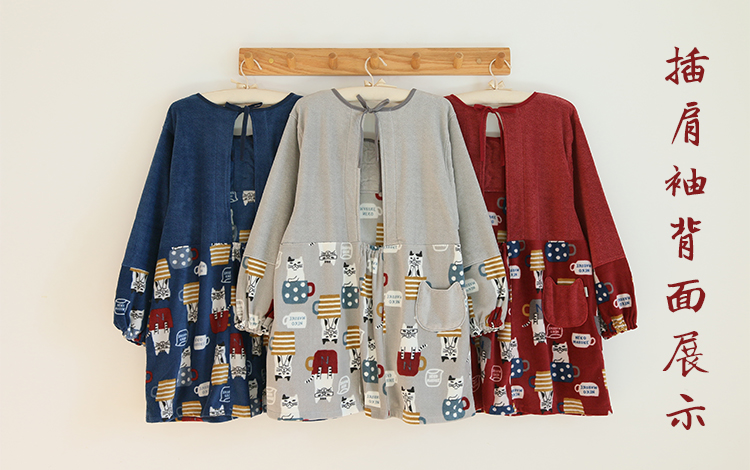 Daily Order Cute Cartoon Autumn and Winter Warm Apron Plush Homewear Overclothes Bib Antifouling Kitchen Long Sleeve Apron Daily Order Cute Cartoon Autumn and Winter Warm Apron Plush Homewear Overclothes Bib Antifouling Kitchen Long Sleeve Apron