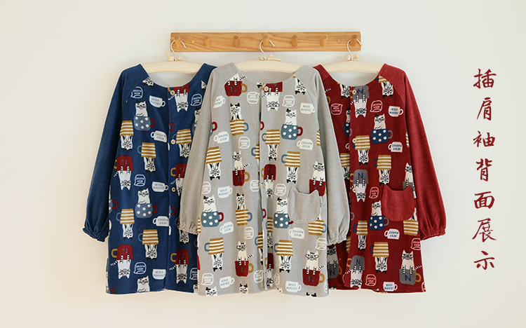 Daily Order Cute Cartoon Autumn and Winter Warm Apron Plush Homewear Overclothes Bib Antifouling Kitchen Long Sleeve Apron Daily Order Cute Cartoon Autumn and Winter Warm Apron Plush Homewear Overclothes Bib Antifouling Kitchen Long Sleeve Apron