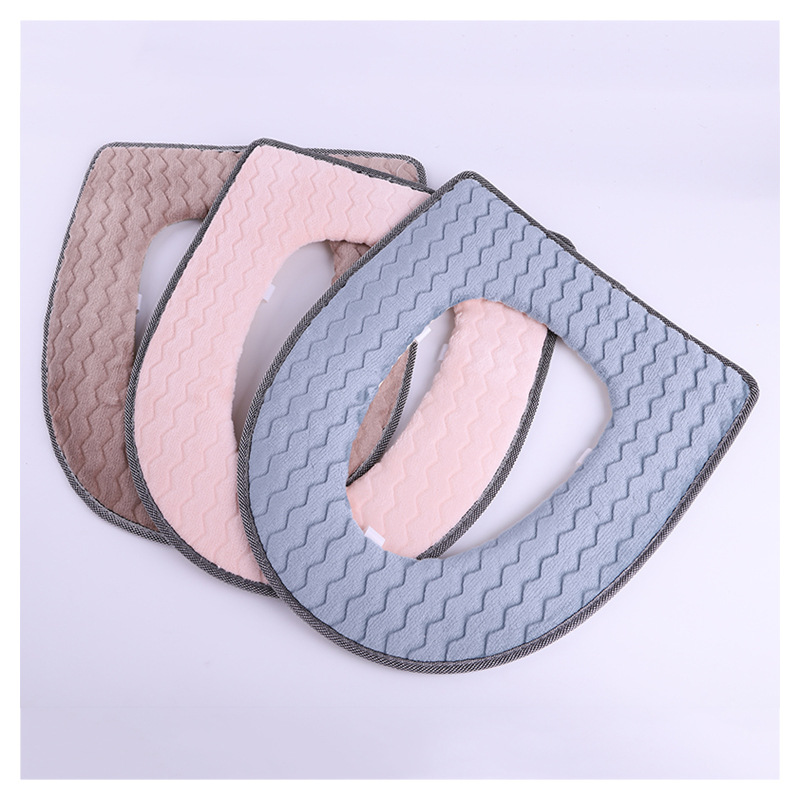 Factory Wholesale Toilet Mat Household Stitching Warm Happy Day Cushion Four Seasons Universal One Piece Dropshipping