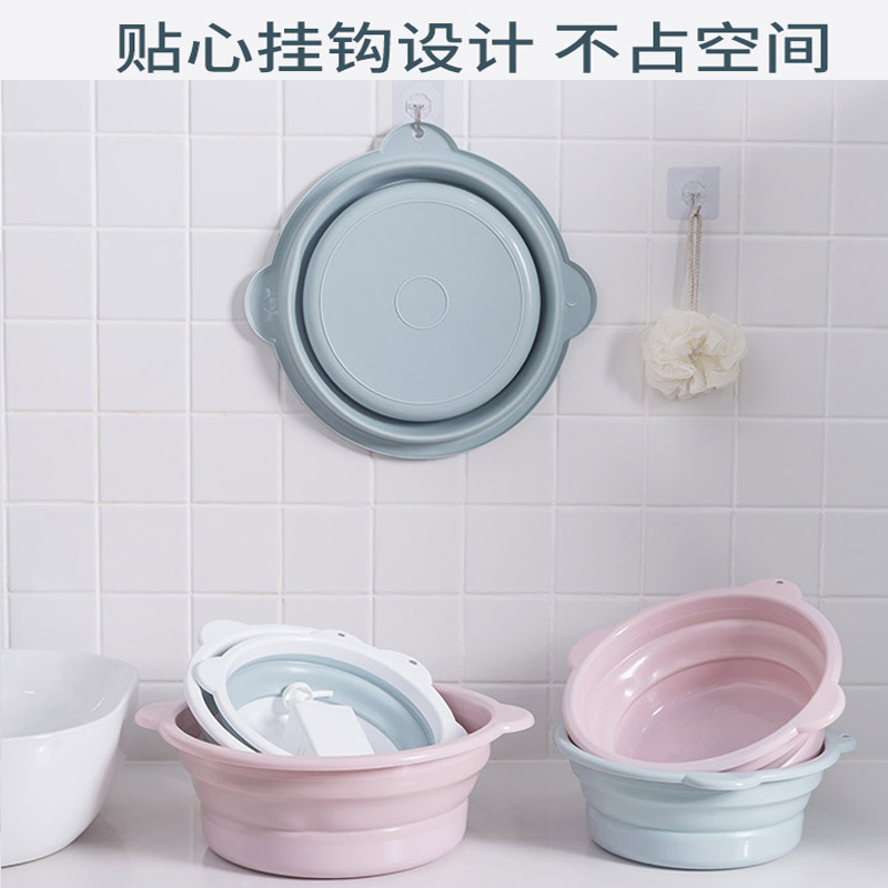 Foldable Washbasin Large Household for Student Dormitory Plastic Portable Compressed Travel Small Laundry Basin Foldable Washbasin Large Household for Student Dormitory Plastic Portable Compressed Travel Small Laundry Basin