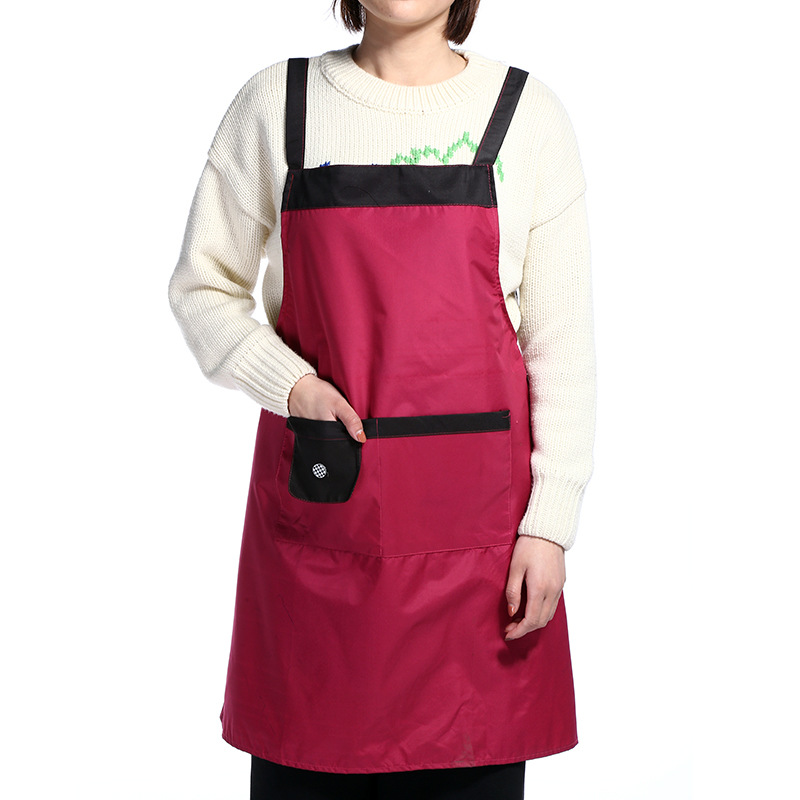 Fashionable home apron plain coloured suspender apron pocket waterproof and anti multi - function adirect sales. Fashionable home apron plain coloured suspender apron pocket waterproof and anti multi - function adirect sales.