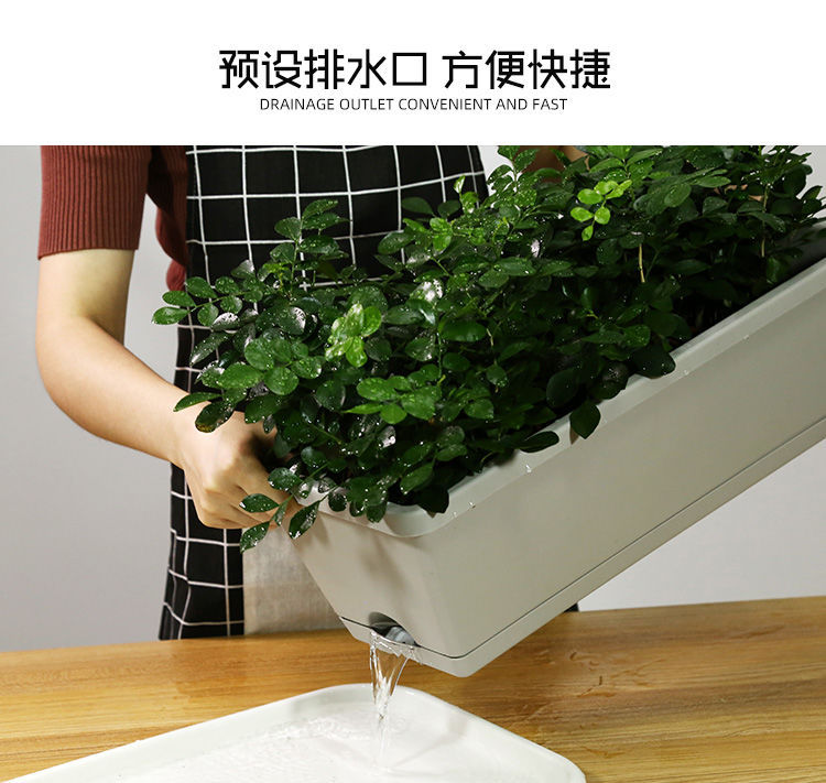 Planting Basin Horun Basin Long Flower Pot Rectangular Balcony Vegetable Planting Artifact Indoor Extra Large Planting Trough Railing Plastic Planting Basin Horun Basin Long Flower Pot Rectangular Balcony Vegetable Planting Artifact Indoor Extra Large Planting Trough Railing Plastic