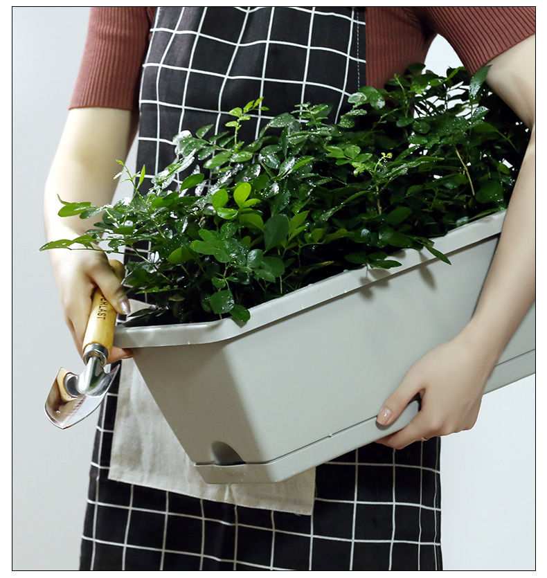 Planting Basin Horun Basin Long Flower Pot Rectangular Balcony Vegetable Planting Artifact Indoor Extra Large Planting Trough Railing Plastic Planting Basin Horun Basin Long Flower Pot Rectangular Balcony Vegetable Planting Artifact Indoor Extra Large Planting Trough Railing Plastic