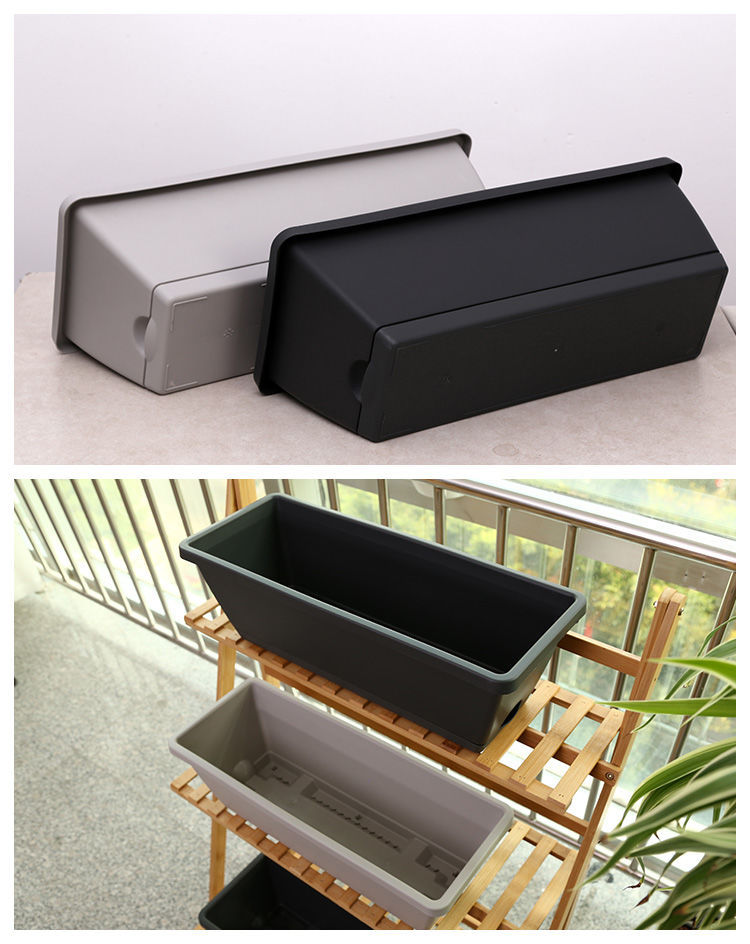 Planting Basin Horun Basin Long Flower Pot Rectangular Balcony Vegetable Planting Artifact Indoor Extra Large Planting Trough Railing Plastic Planting Basin Horun Basin Long Flower Pot Rectangular Balcony Vegetable Planting Artifact Indoor Extra Large Planting Trough Railing Plastic