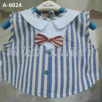 The new children bib stripes Lapel cotton waterproof apron The new children bib stripes Lapel cotton waterproof apron