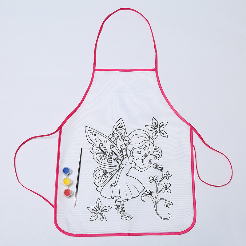 Children's Painting DIY Apron Kindergarten Craft Class Graffiti Coloring Apron Educational Cartoon Painting Coloring Apron Children's Painting DIY Apron Kindergarten Craft Class Graffiti Coloring Apron Educational Cartoon Painting Coloring Apron