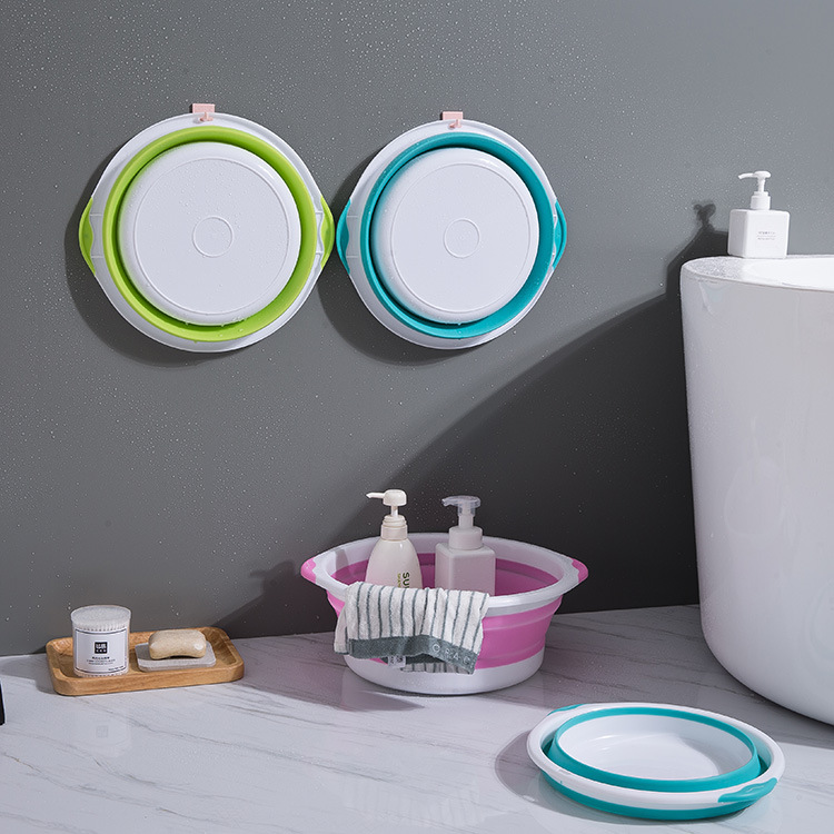Manufacturers household convenient collapsible washbasin plastic washbasin outdoor can shrink the washbasin foot basin