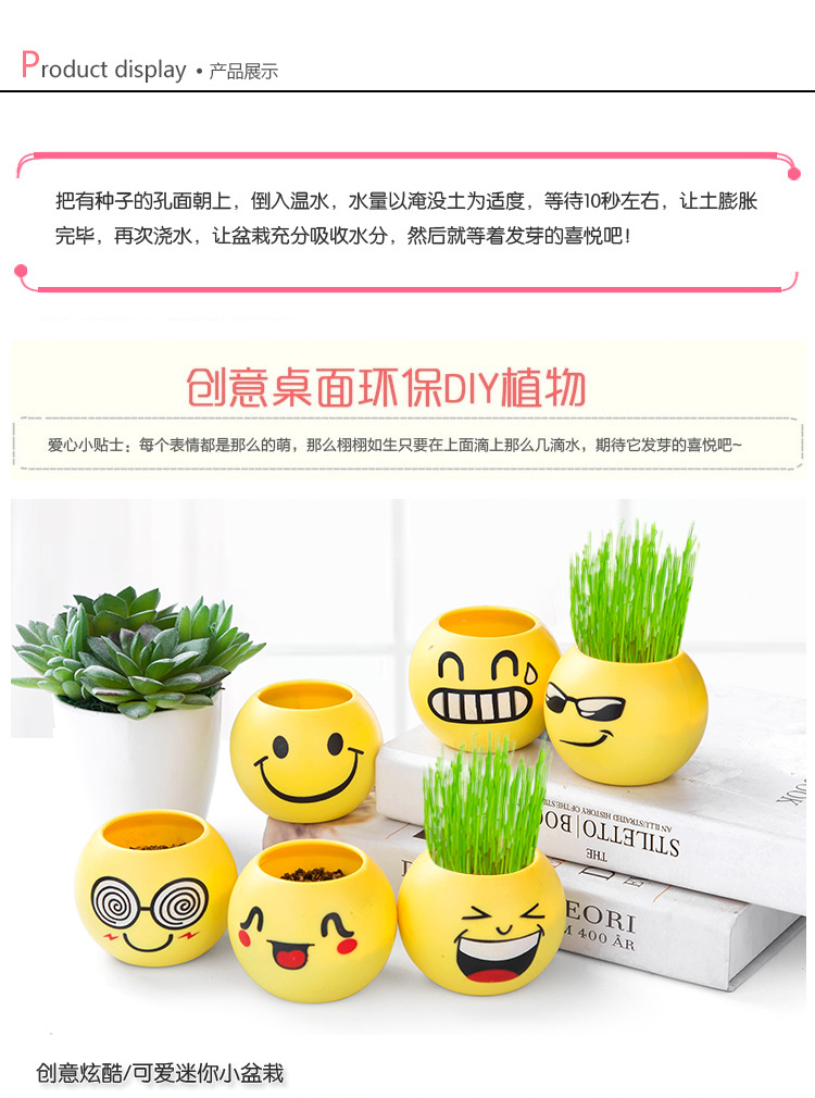 Toothed Burclover Doll Long Creative Cool Expression Desktop Small Plant Bonsai (Plastic Basin) Decoration Gifts Toy Toothed Burclover Doll Long Creative Cool Expression Desktop Small Plant Bonsai (Plastic Basin) Decoration Gifts Toy