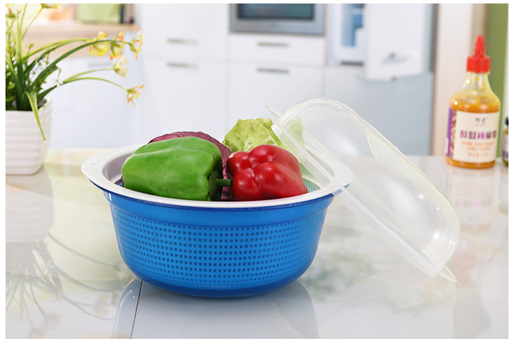 Kitchen for wash basket plastic fruit bowl double layer dripping basket fruit and vegetable basket for wash basin drip sieve Kitchen for wash basket plastic fruit bowl double layer dripping basket fruit and vegetable basket for wash basin drip sieve