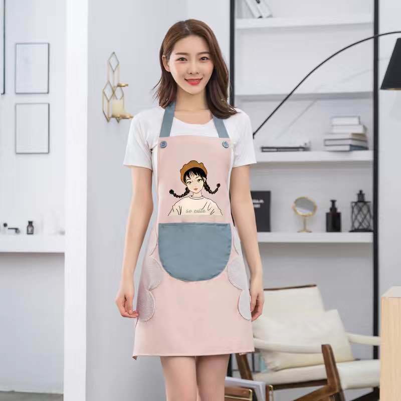 Household Erasable Hand Apron Female Kitchen Waterproof Oil-Proof Fashion Apron Adult Chef Cooking Work Overclothes Male Household Erasable Hand Apron Female Kitchen Waterproof Oil-Proof Fashion Apron Adult Chef Cooking Work Overclothes Male