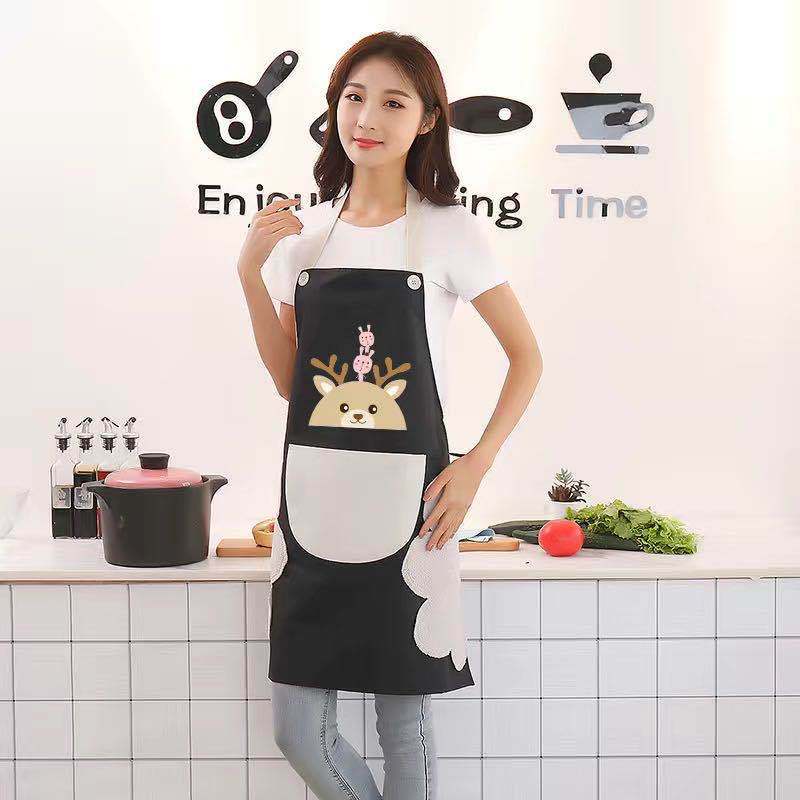 Household Erasable Hand Apron Female Kitchen Waterproof Oil-Proof Fashion Apron Adult Chef Cooking Work Overclothes Male Household Erasable Hand Apron Female Kitchen Waterproof Oil-Proof Fashion Apron Adult Chef Cooking Work Overclothes Male